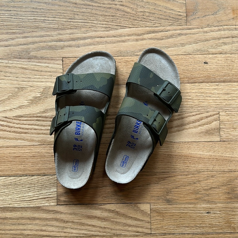 Camo Birkenstocks - Size 39 (8.5)